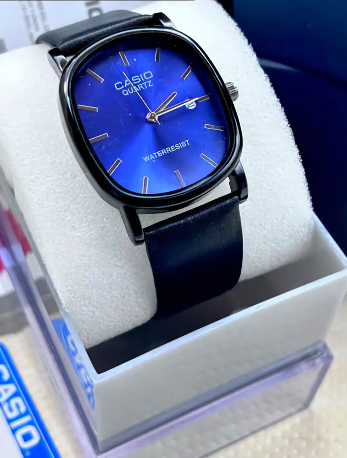 BOGOSS & Casio MTP Unisex - BLEU - Cadran classique + Dateuse