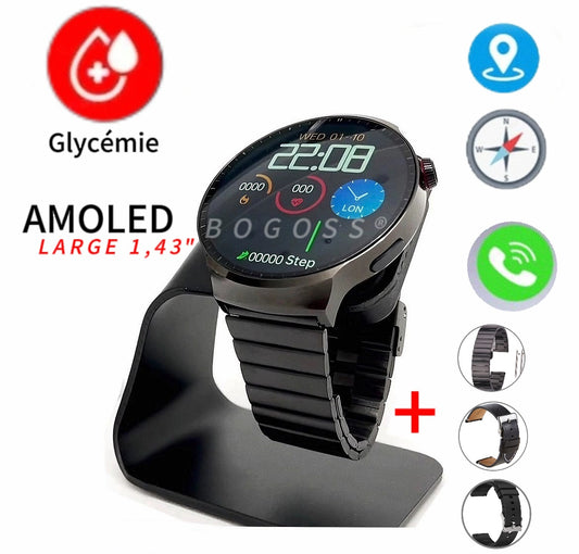 BOGOSS- Smartwatch - ECRAN AMOLED - GPS - Contrôle Glycémique reff-001